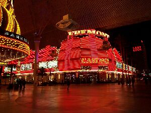 Fremont street, where all the big casinos are